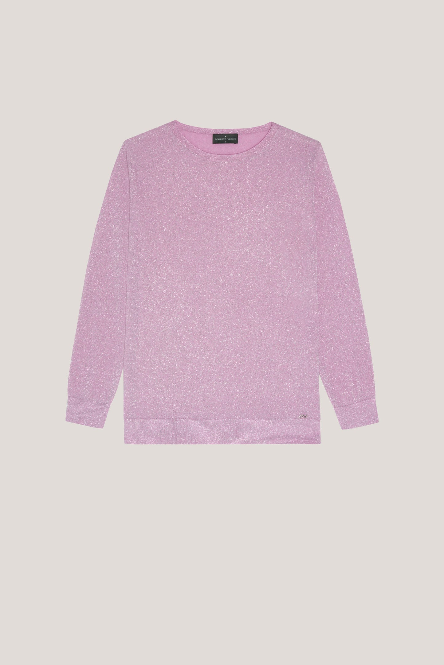 Long sleeves jumper in pink lurex