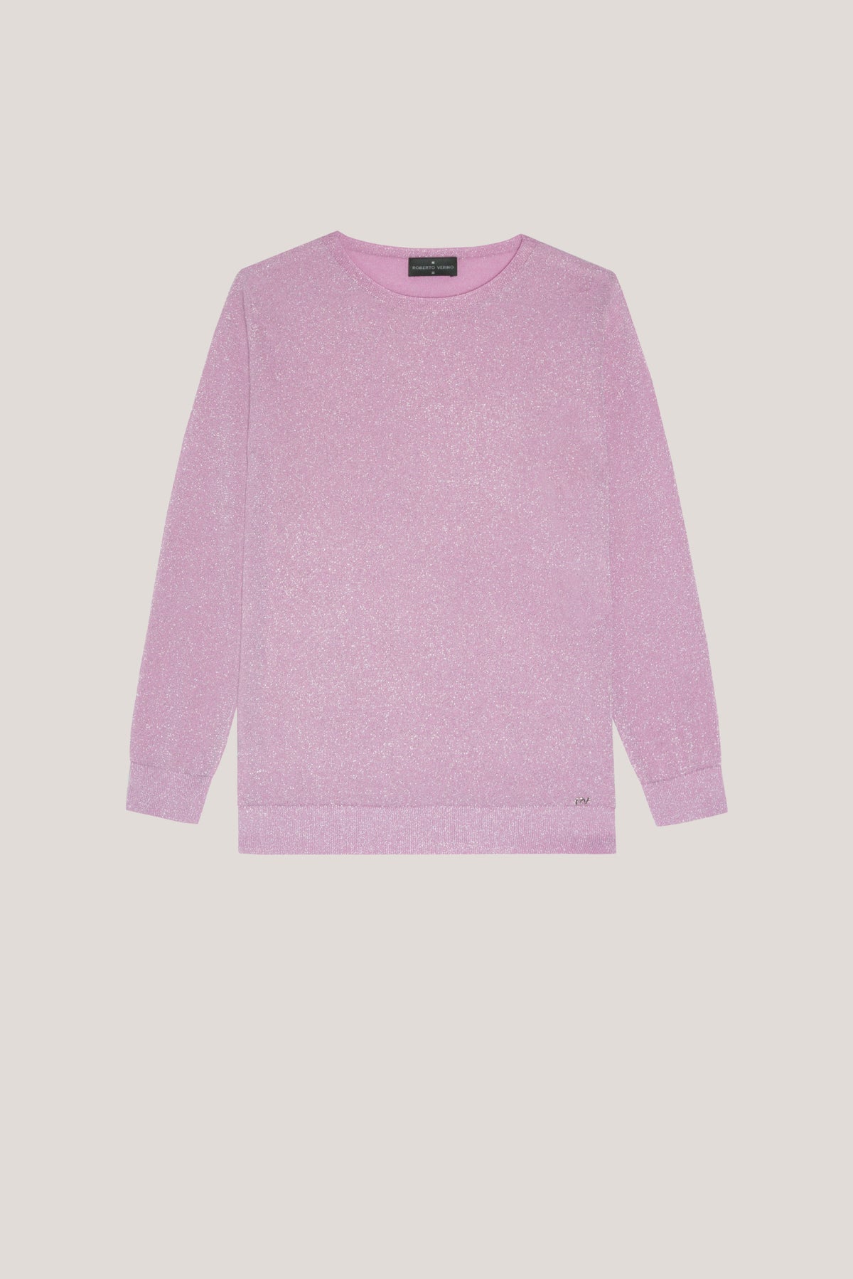 Long sleeves jumper in pink lurex