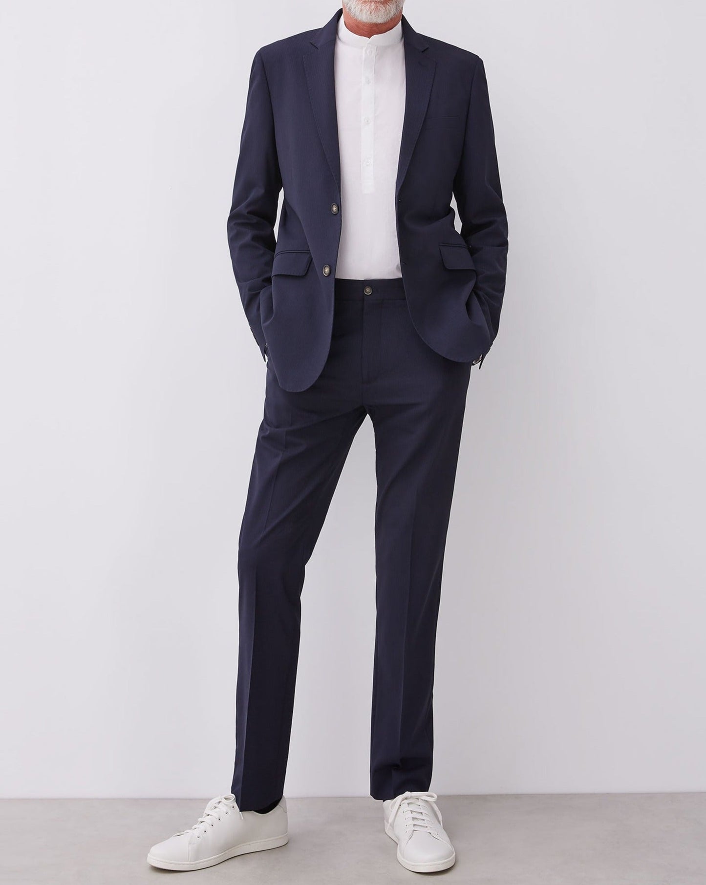 Navy Blue Classic Two-Piece Suit
