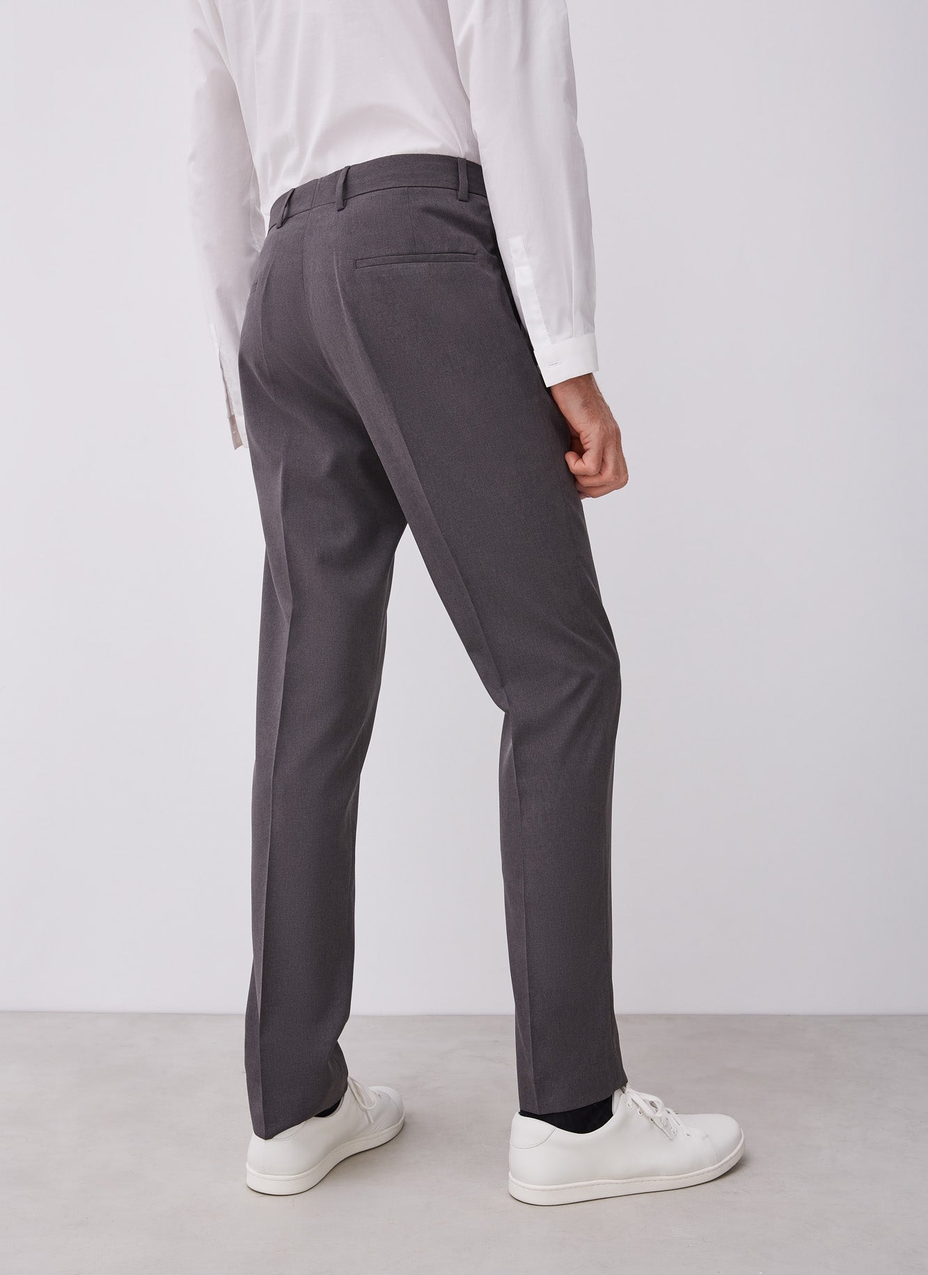Charcoal Grey Two-Button Plain Suit