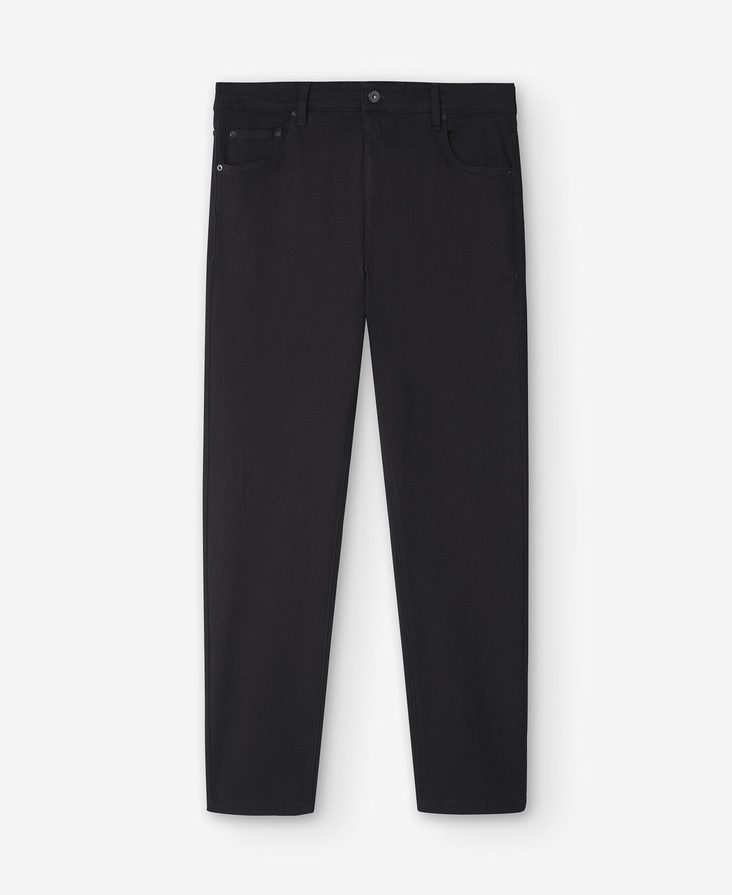Black Cotton Denim Trousers