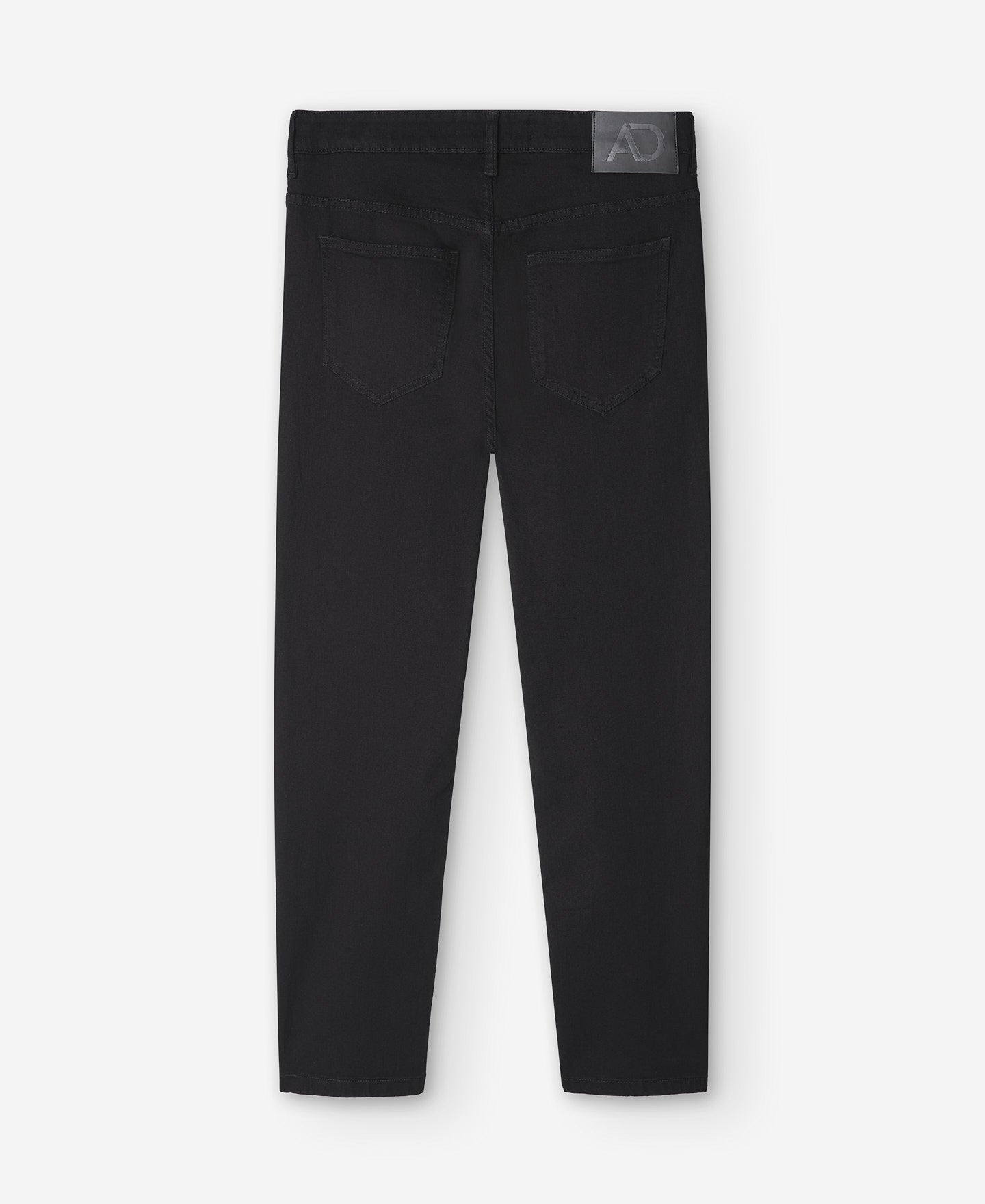 Black Cotton Denim Trousers