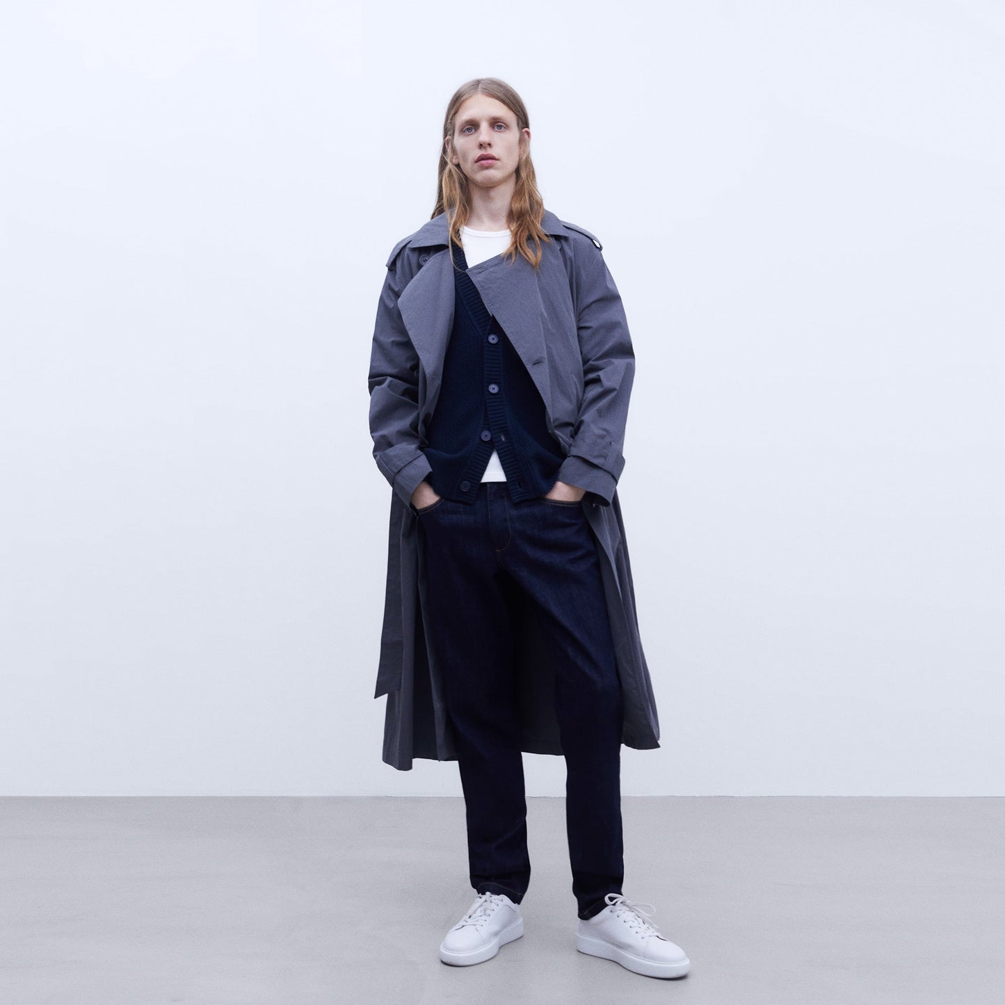 Blue Washed Denim Trousers