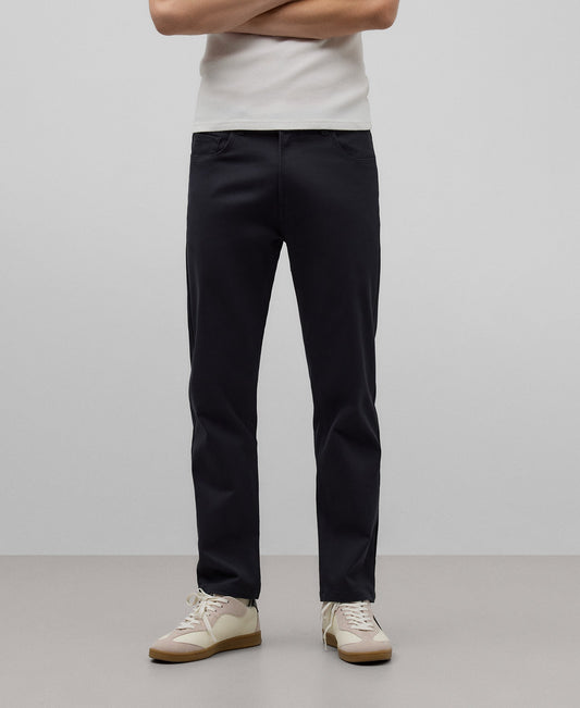 Cotton denim trousers man in charcoal grey