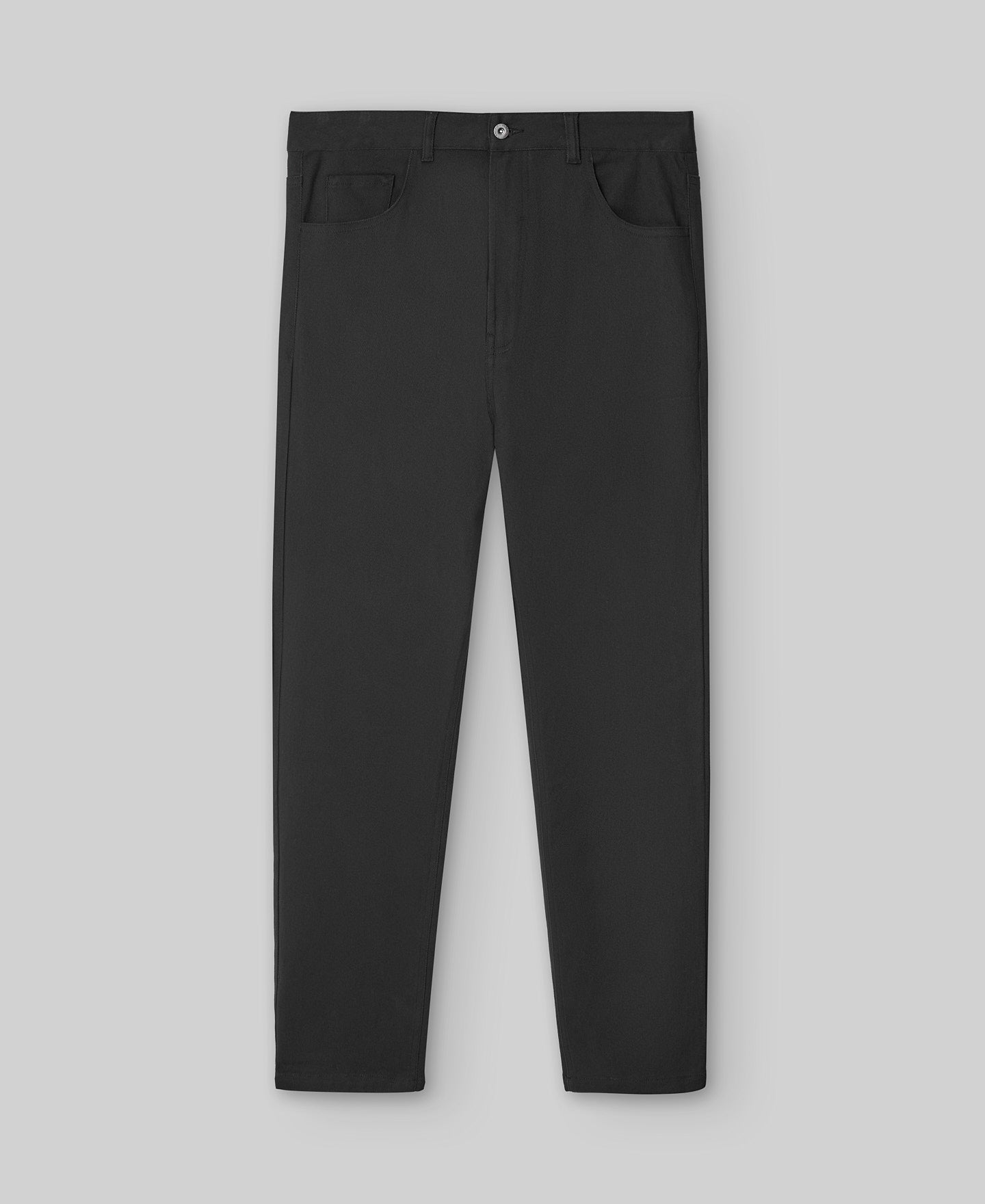 Cotton denim trousers man in charcoal grey