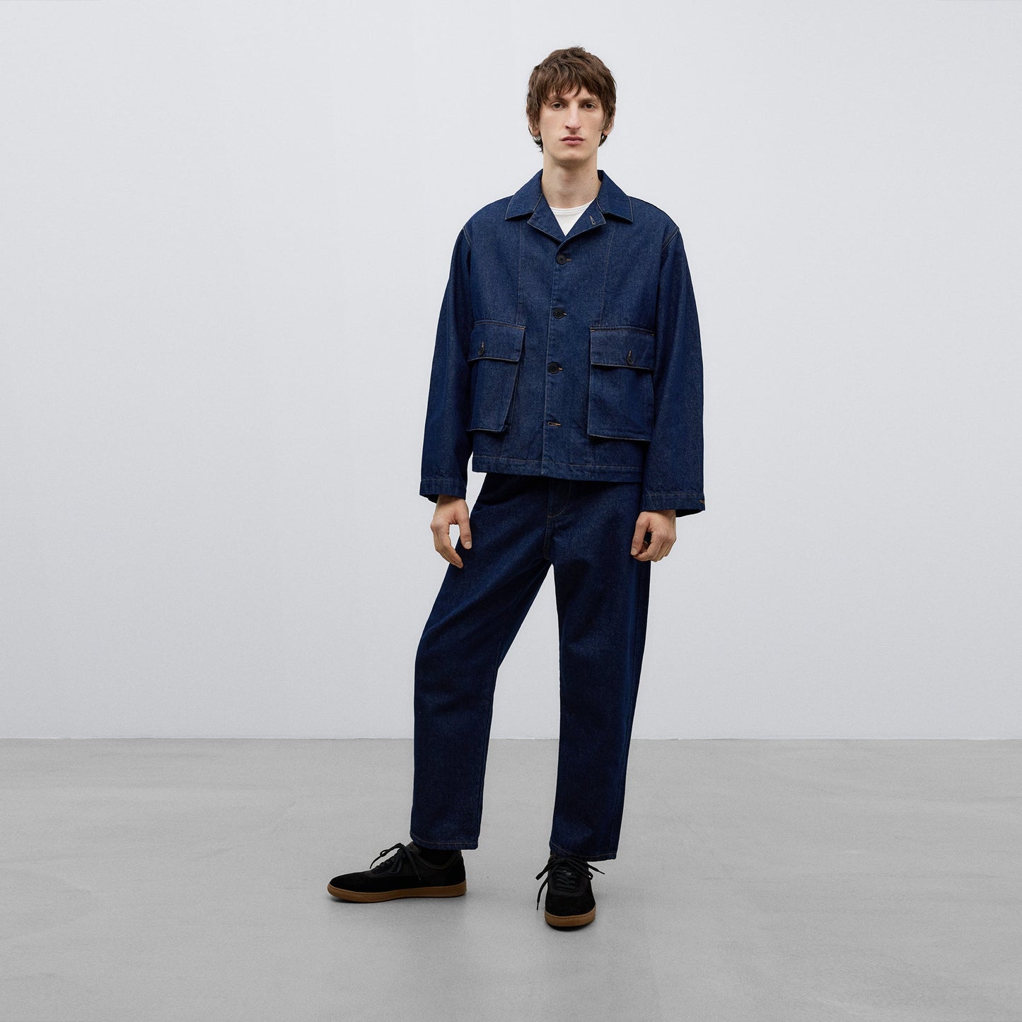 Denim Blue Blue Carrot Fit Denim Trousers