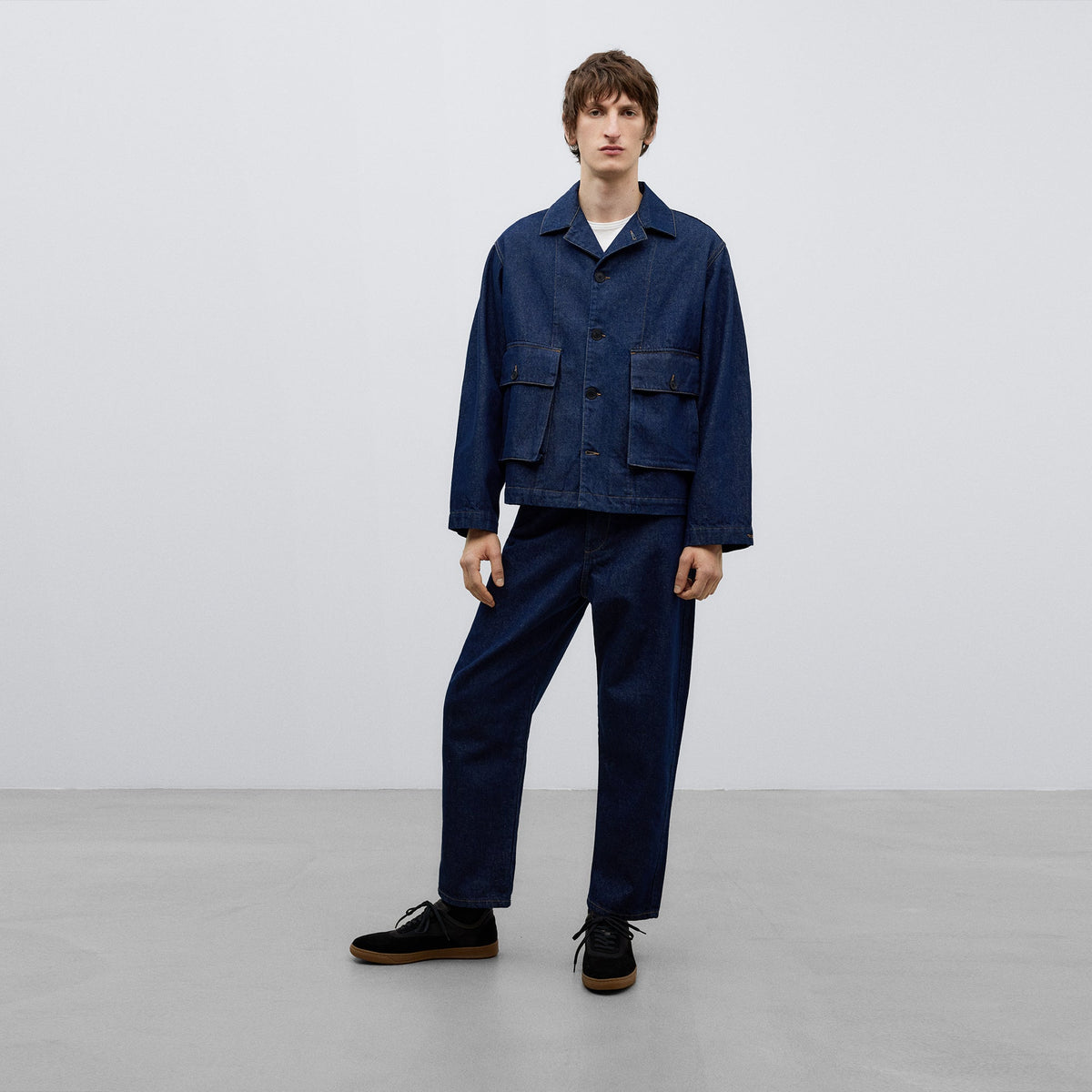 Denim Blue Blue Carrot Fit Denim Trousers