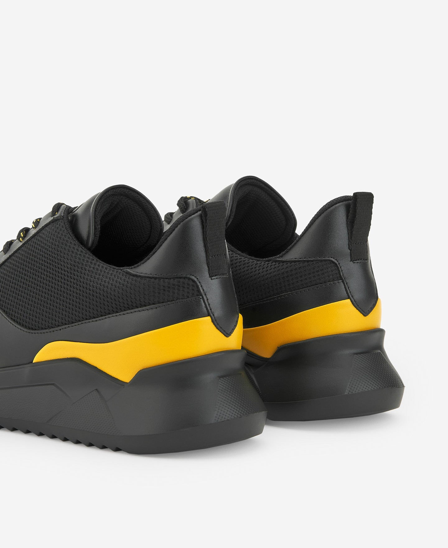 Black Mesh Running Sneakers