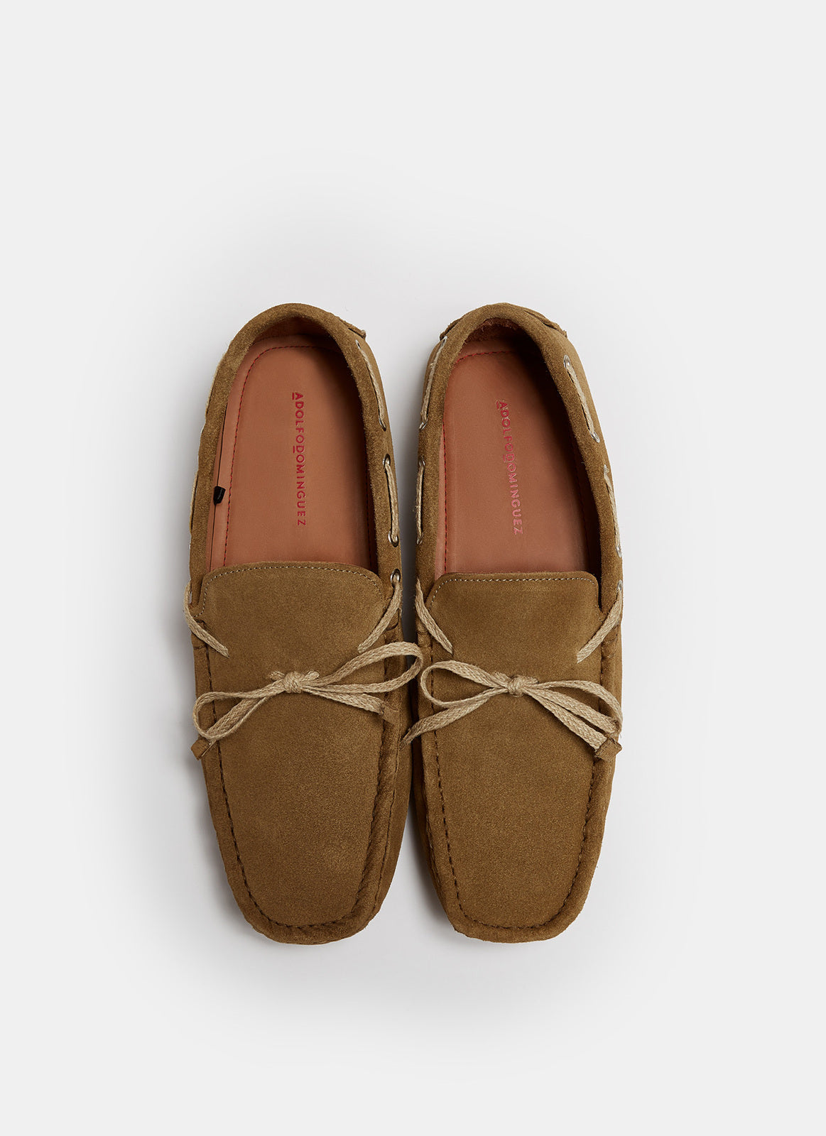Brown Suede Moccasins With Rubber Sole
