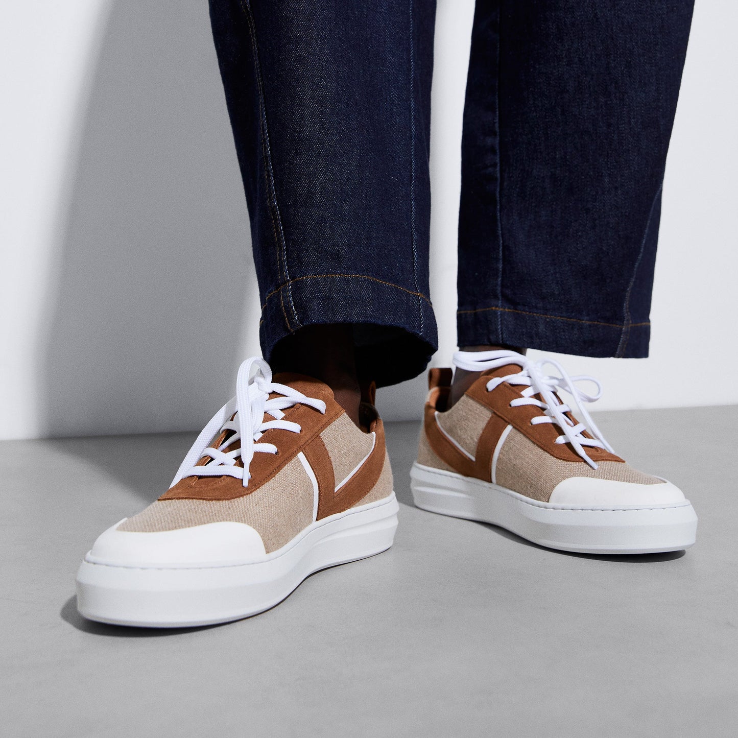 Sand Jute And Suede Slipper