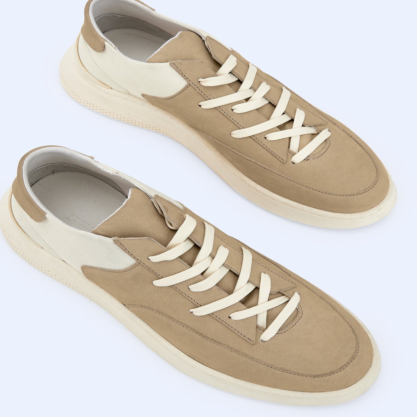 Stone/Ecru Leather Neoprene Sneaker
