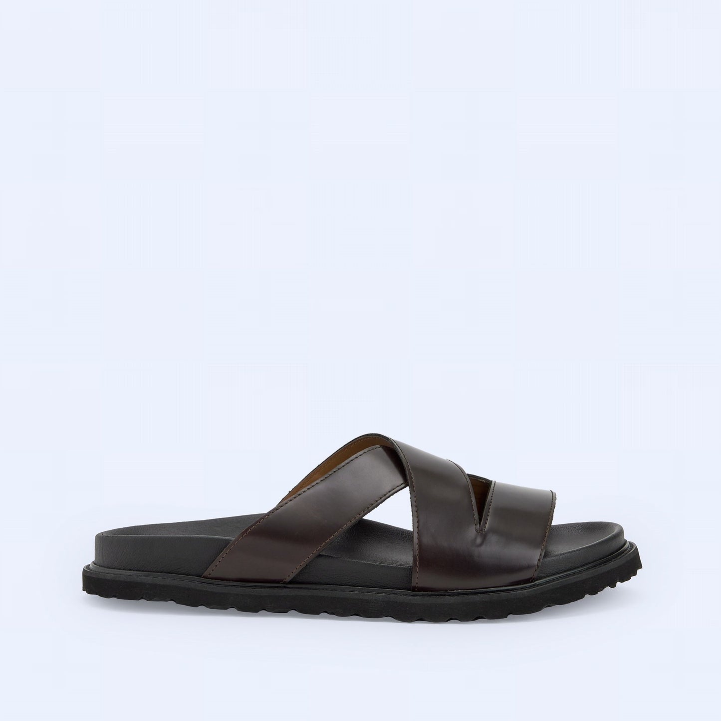 Braided Leather Sandal - Brown