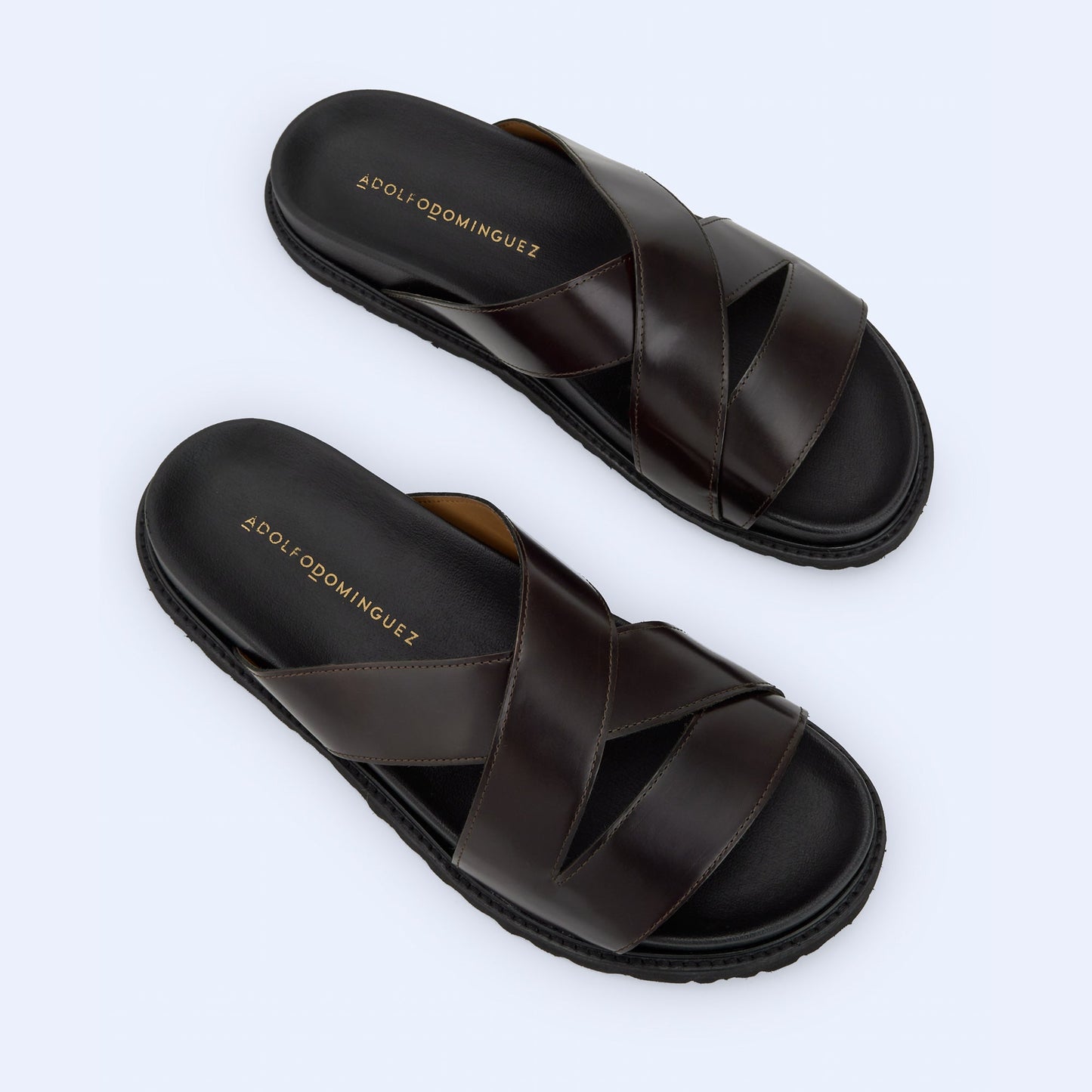 Braided Leather Sandal - Brown