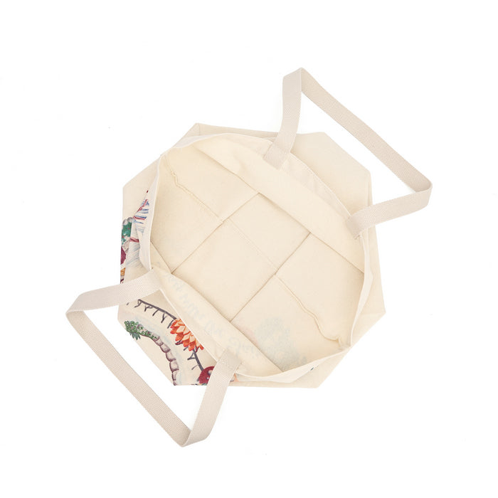 Vendula London Fairy Village Canvas Tote Bag – interior, top view