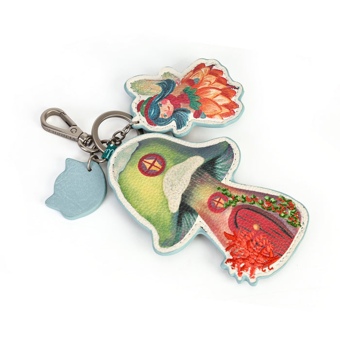 Vendula London Fairy Village Key Charm – all charm pieces laid flat