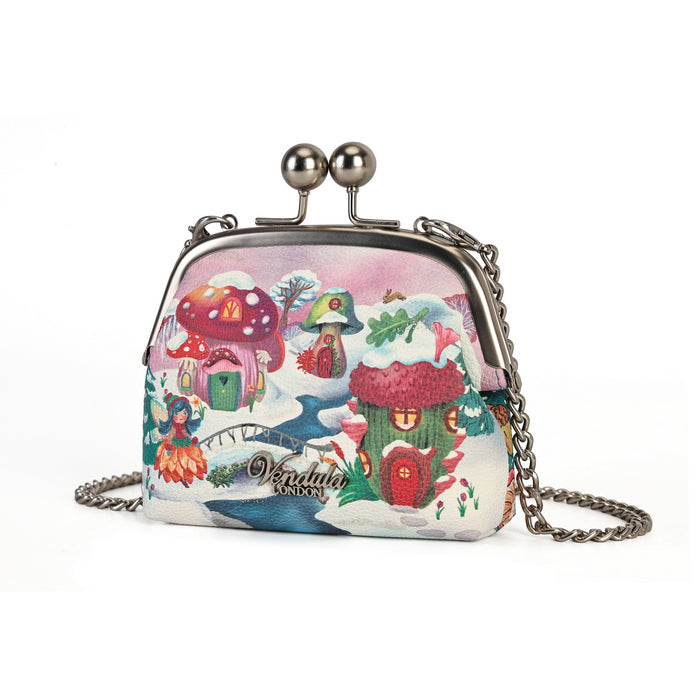 Vendula London Fairy Village Rio Purse – front, three-quarter view