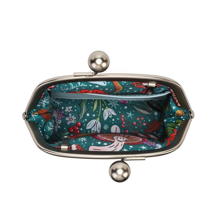 Vendula London Fairy Village Rio Purse – interior, open clip frame