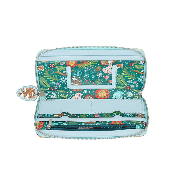 Vendula London Fairy Village Ziparound Wallet – interior, card slots and note sections