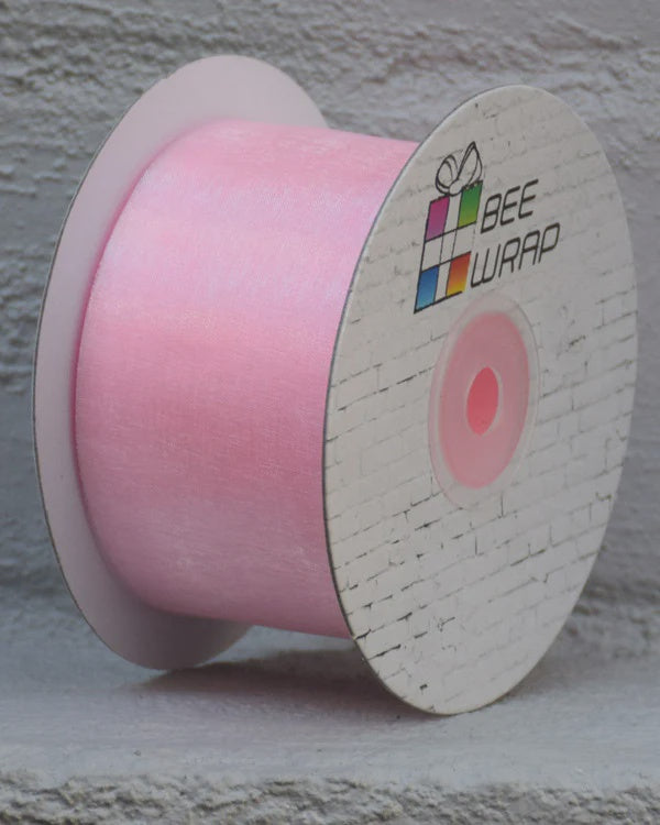 Cut Edge Organza 50Mm X 50Mtrs Pale Pink