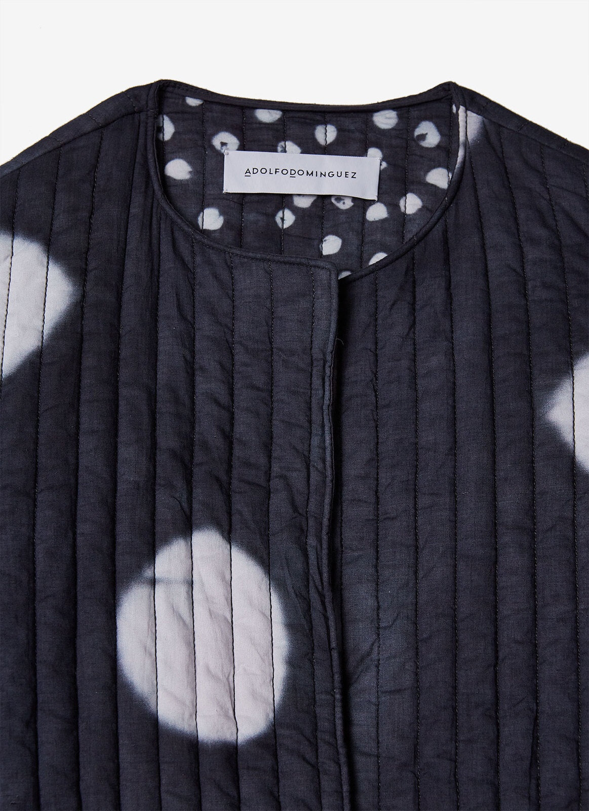 Black/Grey Shibori Print Cotton Jacket