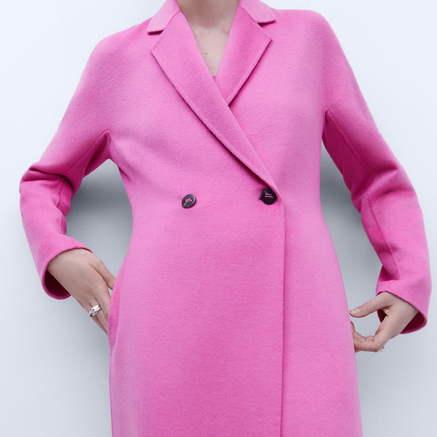 Pink Double-Faced Tailored Coat
