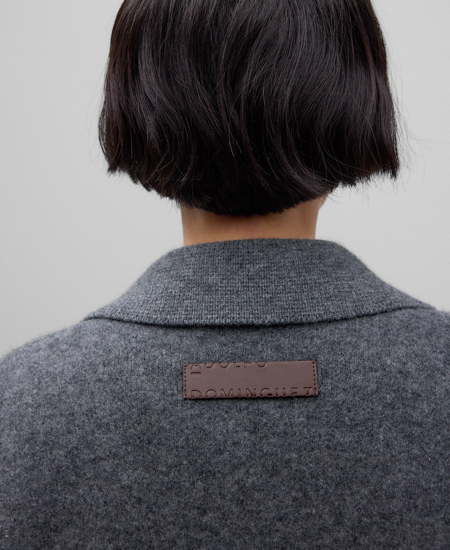 Melange Grey Wool Coat for Women