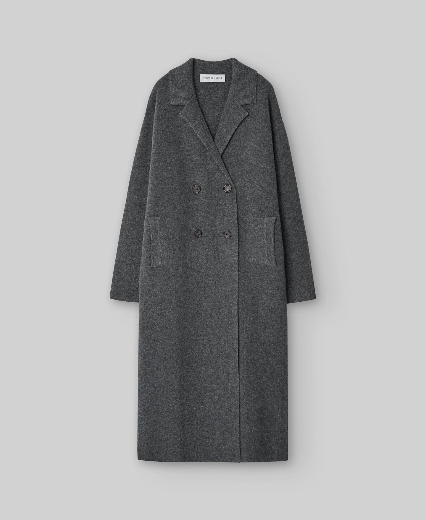 Melange Grey Wool Coat for Women
