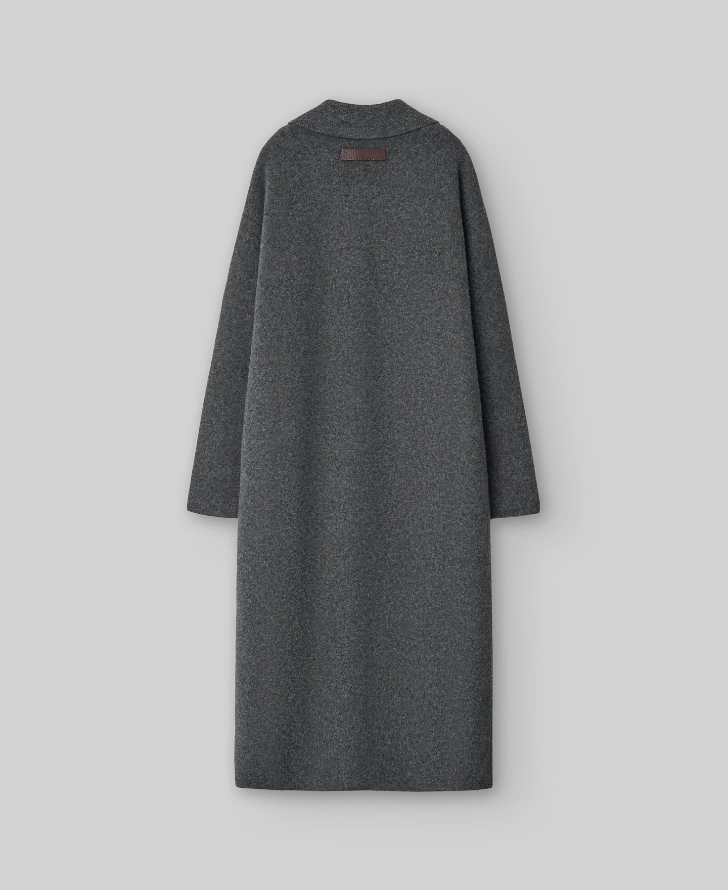 Melange Grey Wool Coat for Women