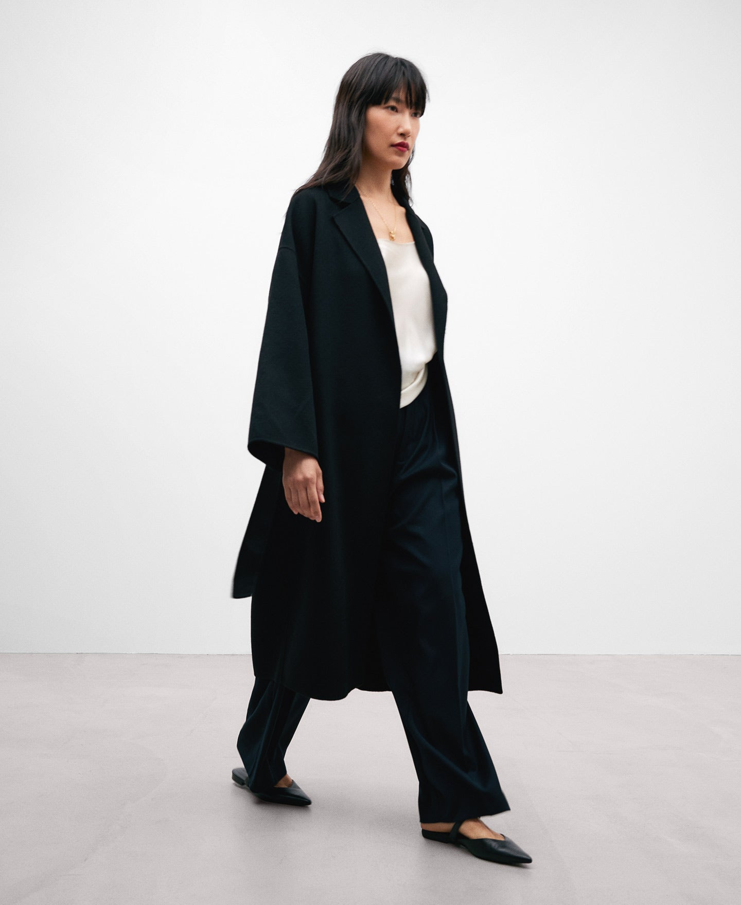 Black Travel Coat For Women