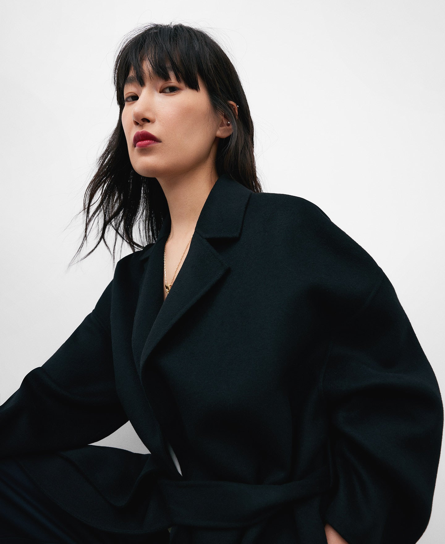 Black Travel Coat For Women