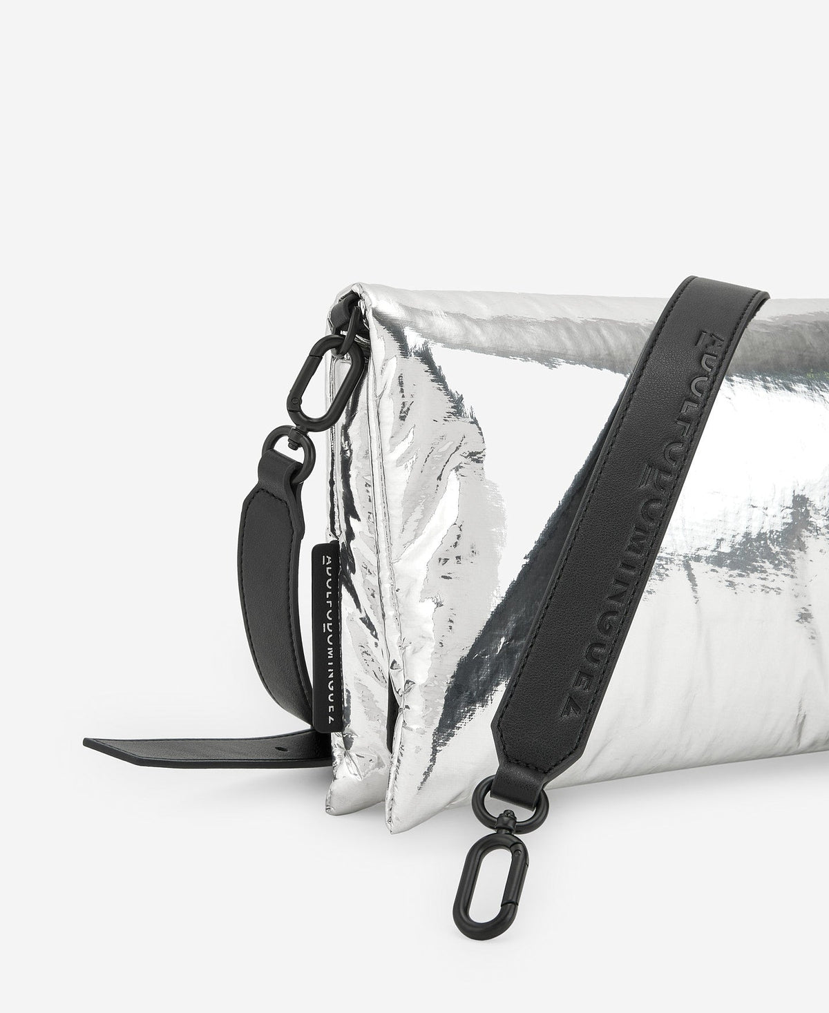 Silver Padded Shoulder Bag