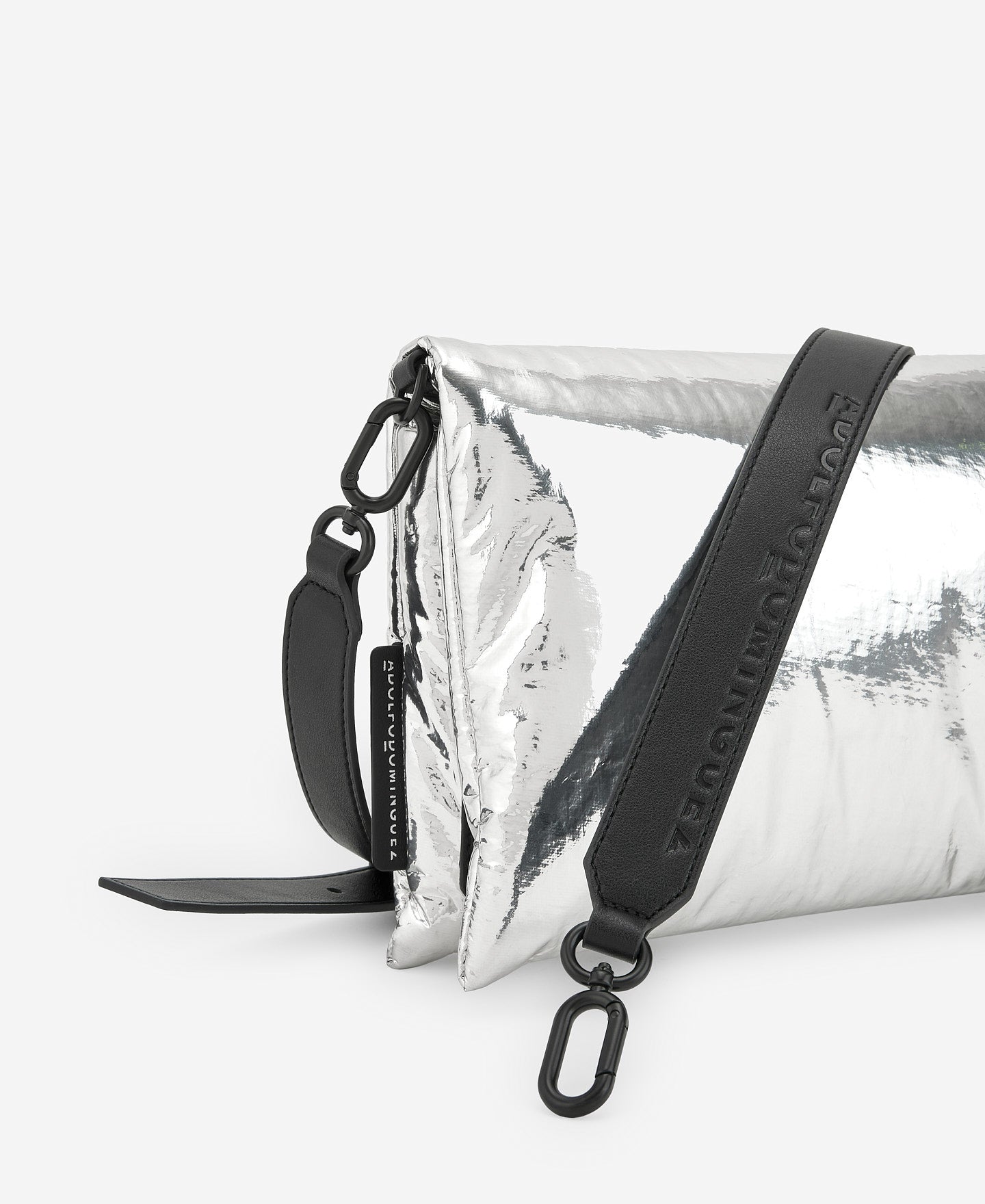 Silver Padded Shoulder Bag
