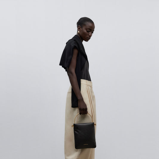 Black Non-Leather Medium Cocktail Bag