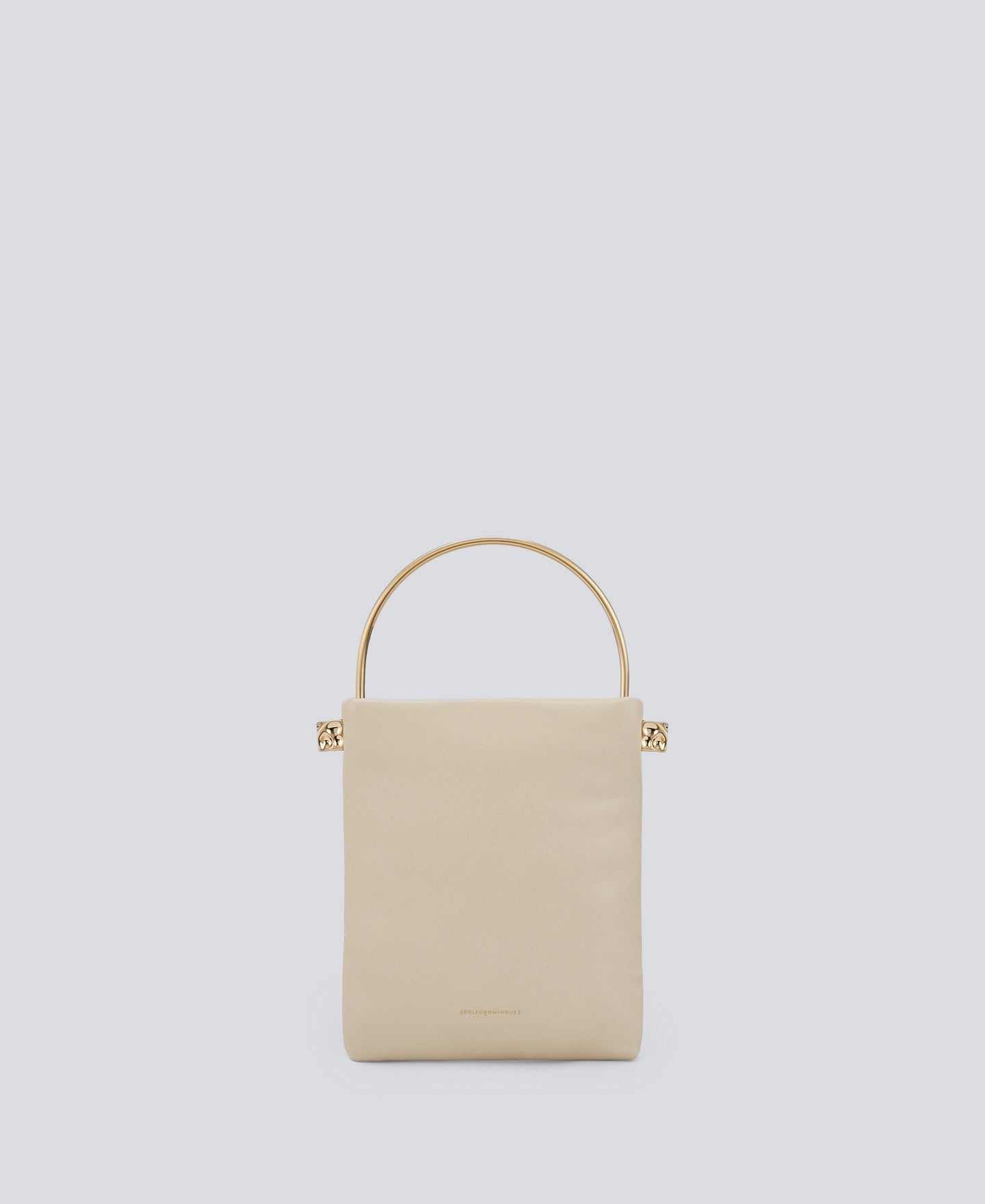 Light Cream Leather-Non-Leather Medium Cocktail Bag
