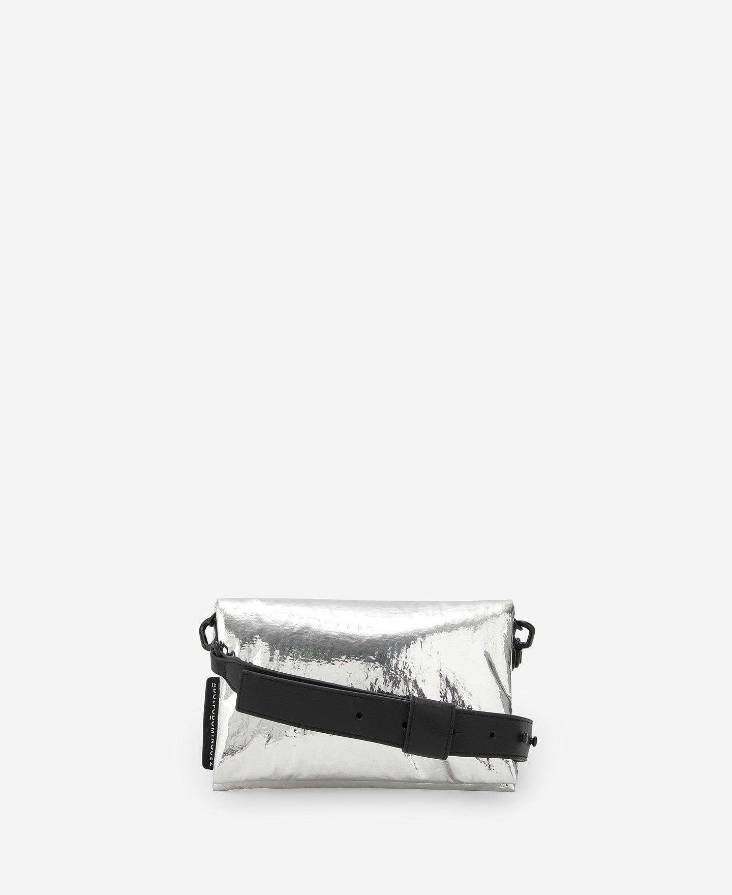 Silver Padded Mini Shoulder Bag