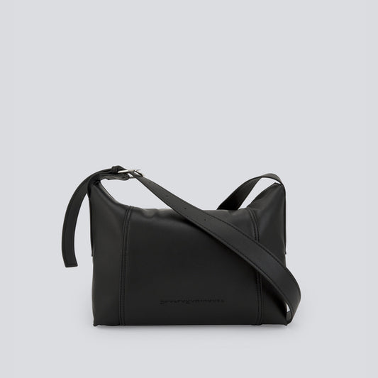 Black Large Non-Leather Crossbody Bag