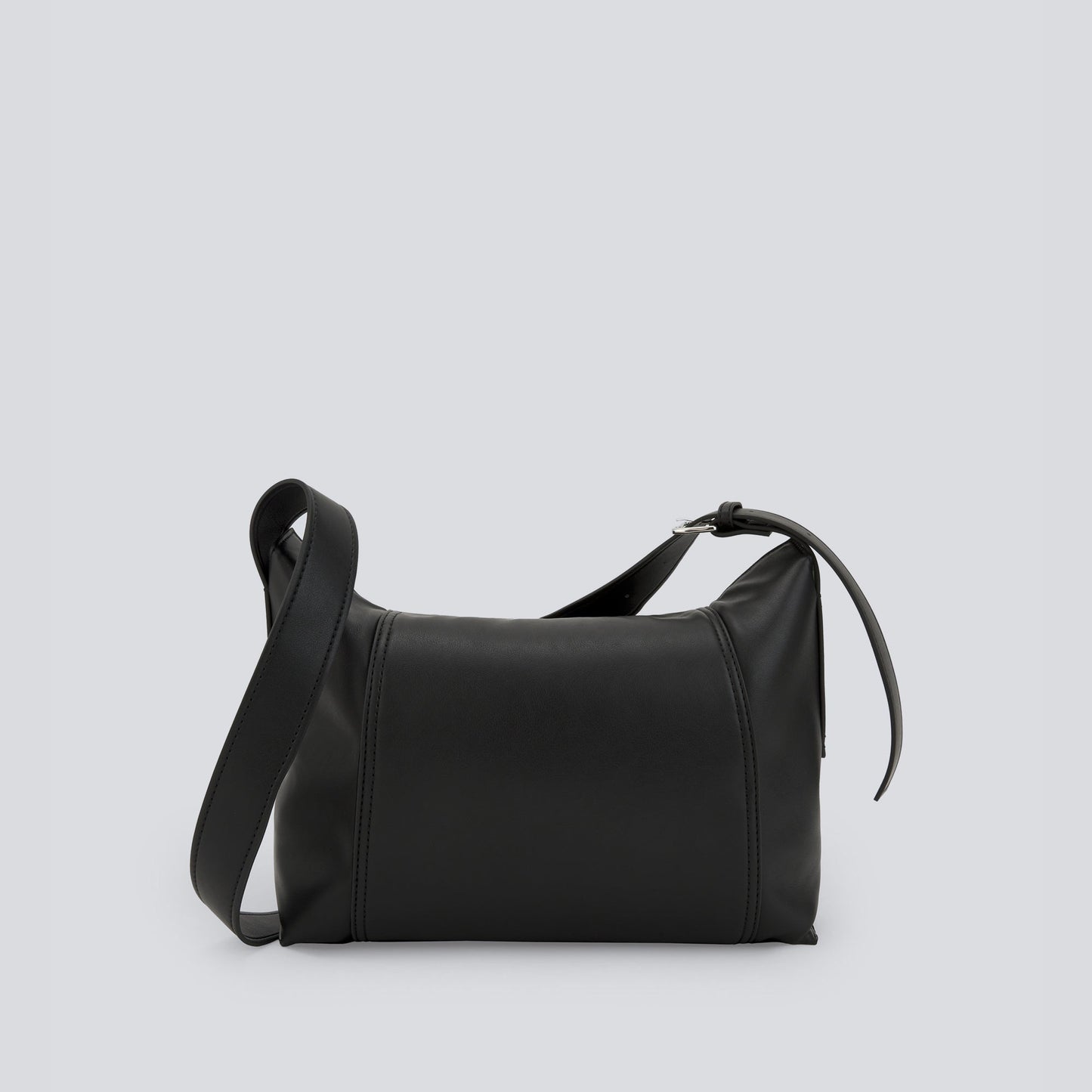 Black Large Non-Leather Crossbody Bag