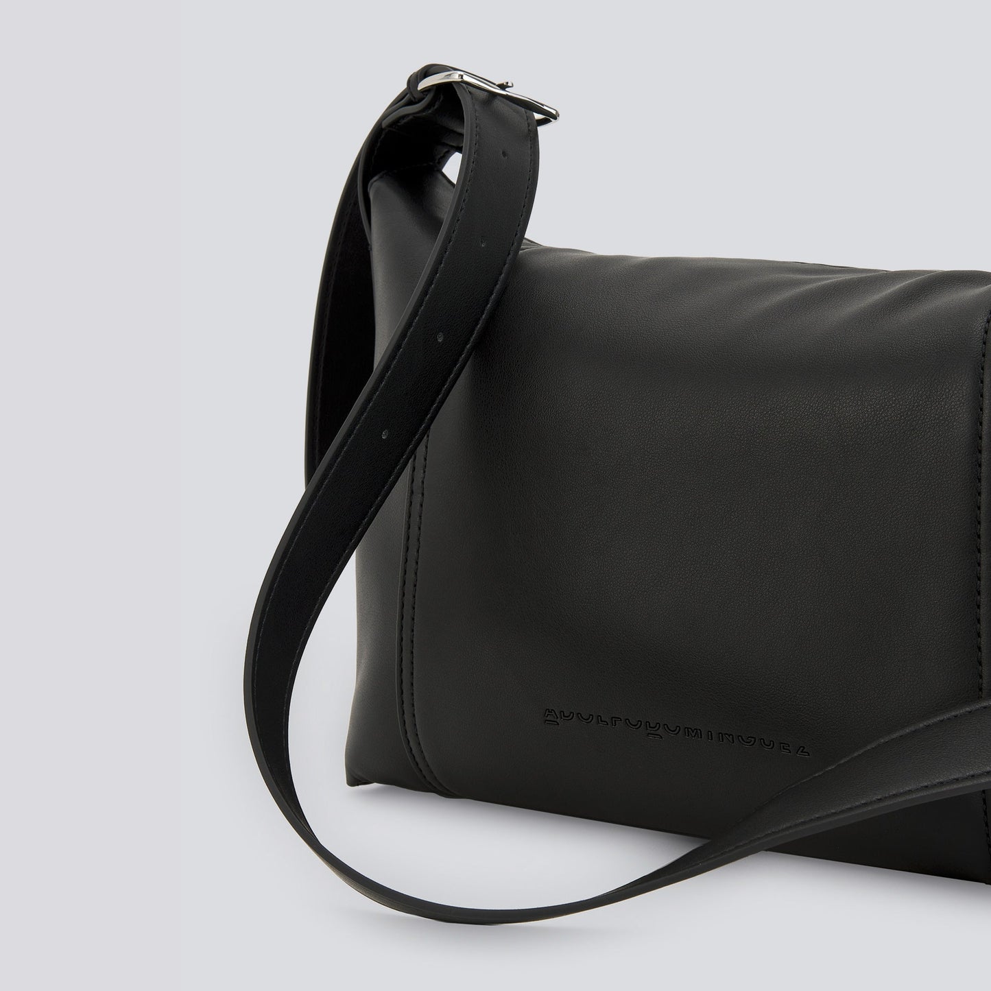 Black Large Non-Leather Crossbody Bag