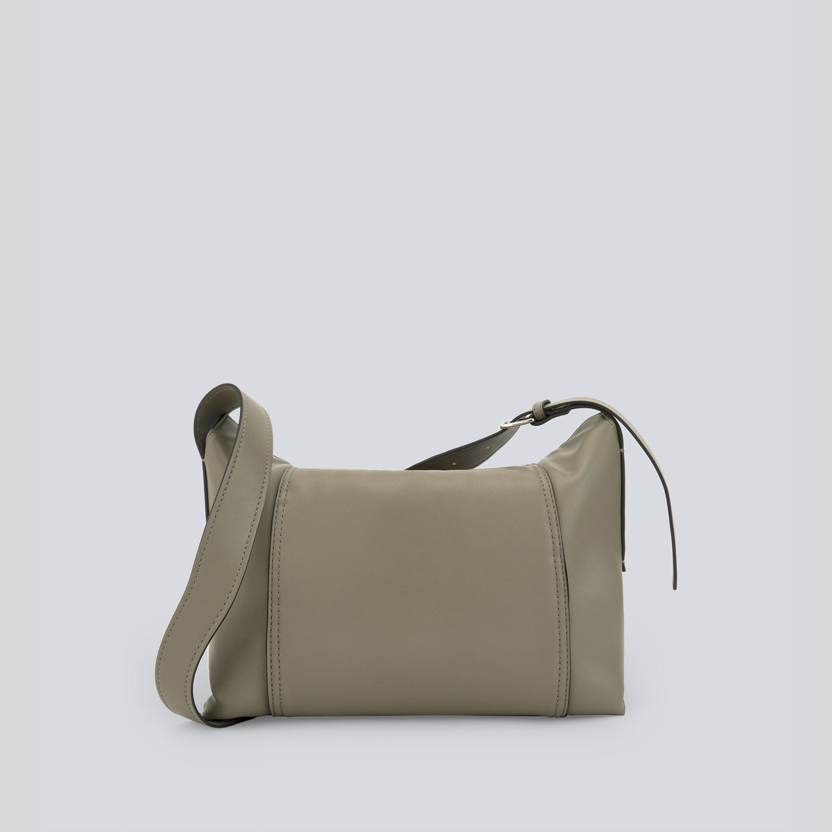 Green/Grey Large Leather-Non-Leather Crossbody