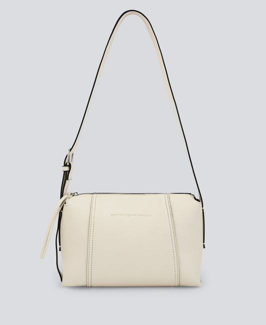 Off White Medium Leather-Non-Leather Crossbody