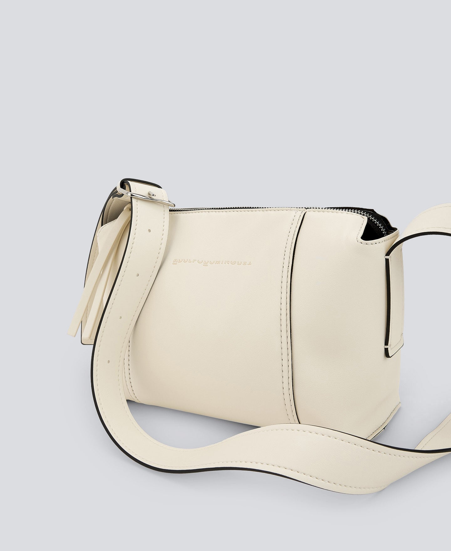 Off White Medium Leather-Non-Leather Crossbody