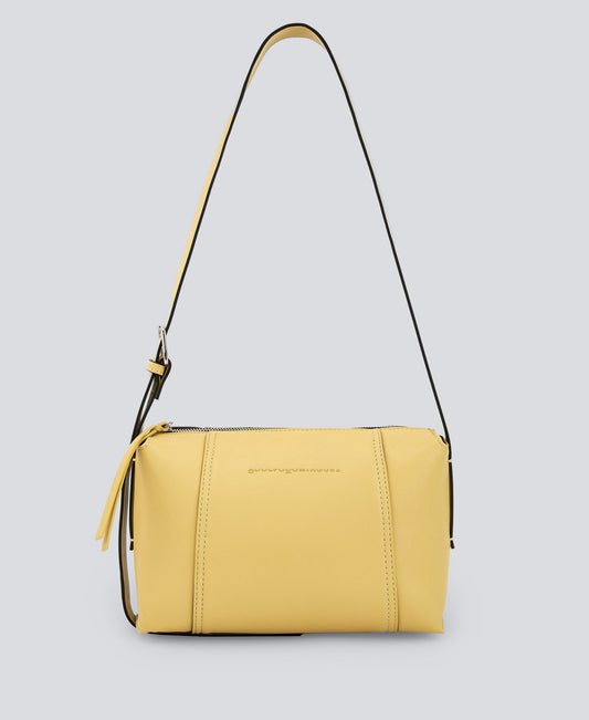 Light Yellow Medium Leather-Non-Leather Crossbody