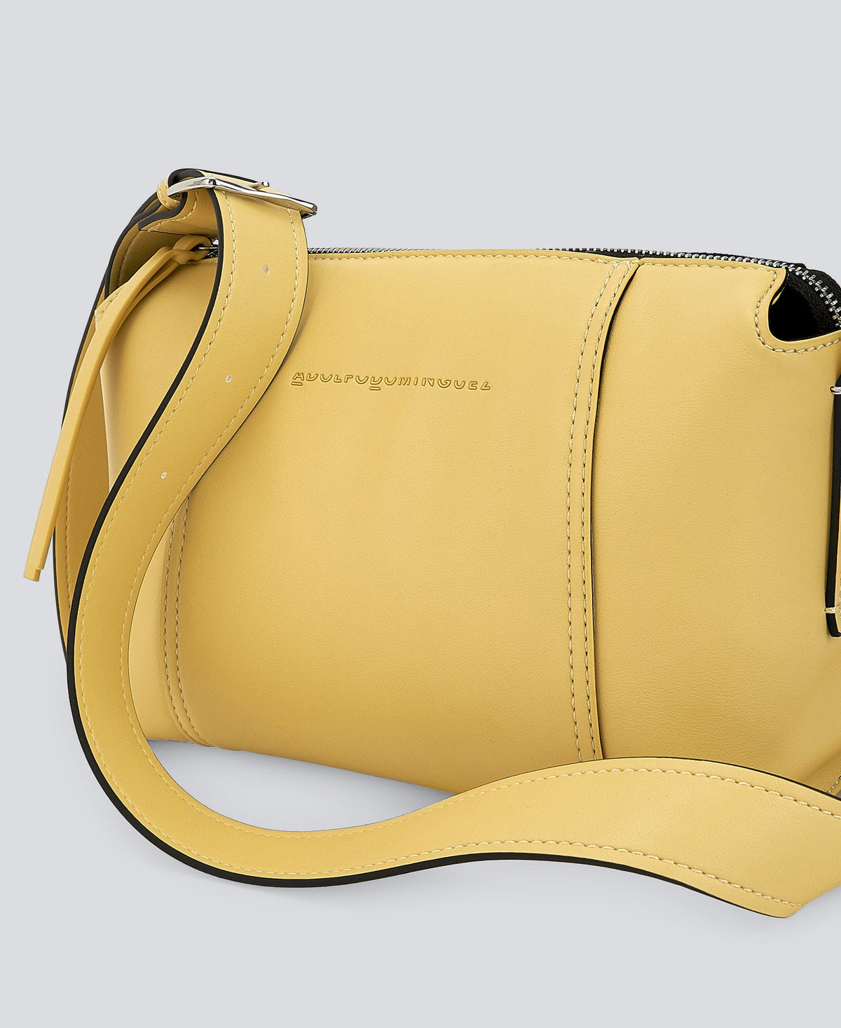 Light Yellow Medium Leather-Non-Leather Crossbody
