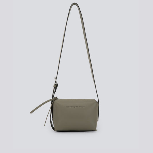 Green/Grey Small Leather-Non-Leather Crossbody