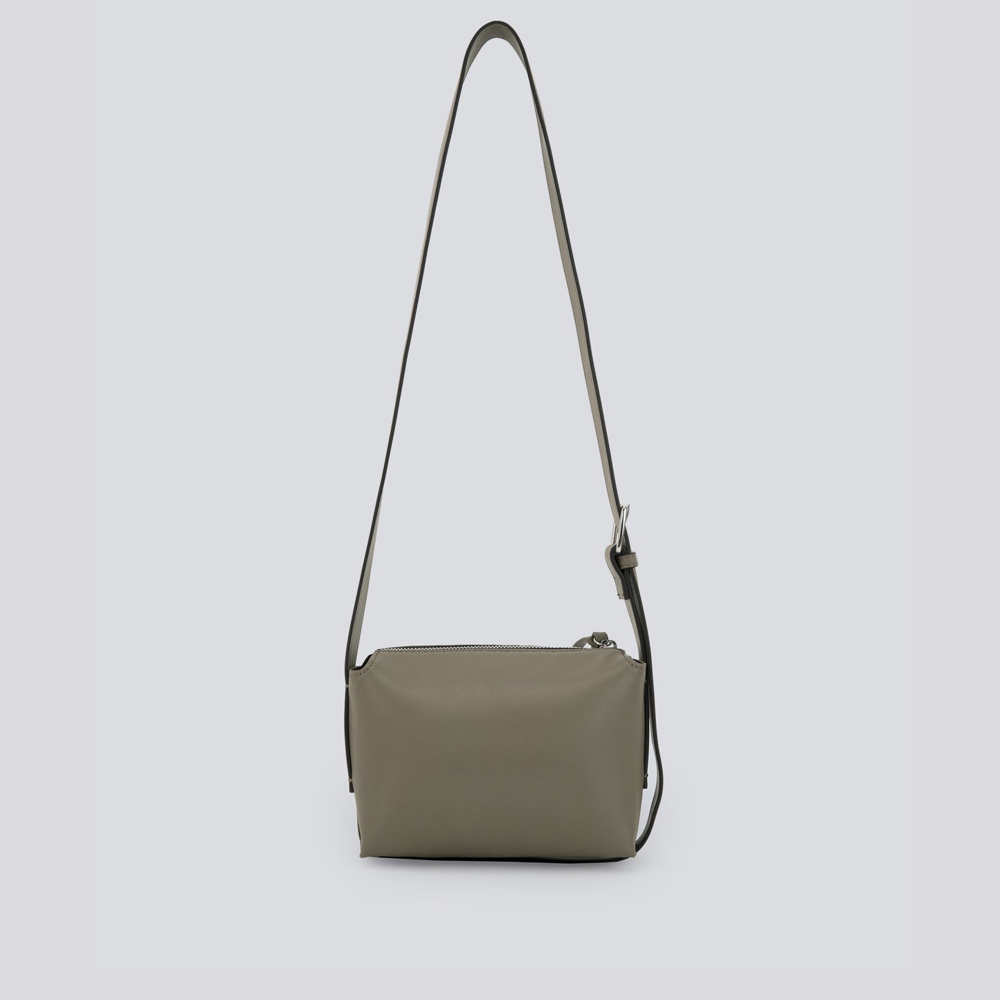 Green/Grey Small Leather-Non-Leather Crossbody