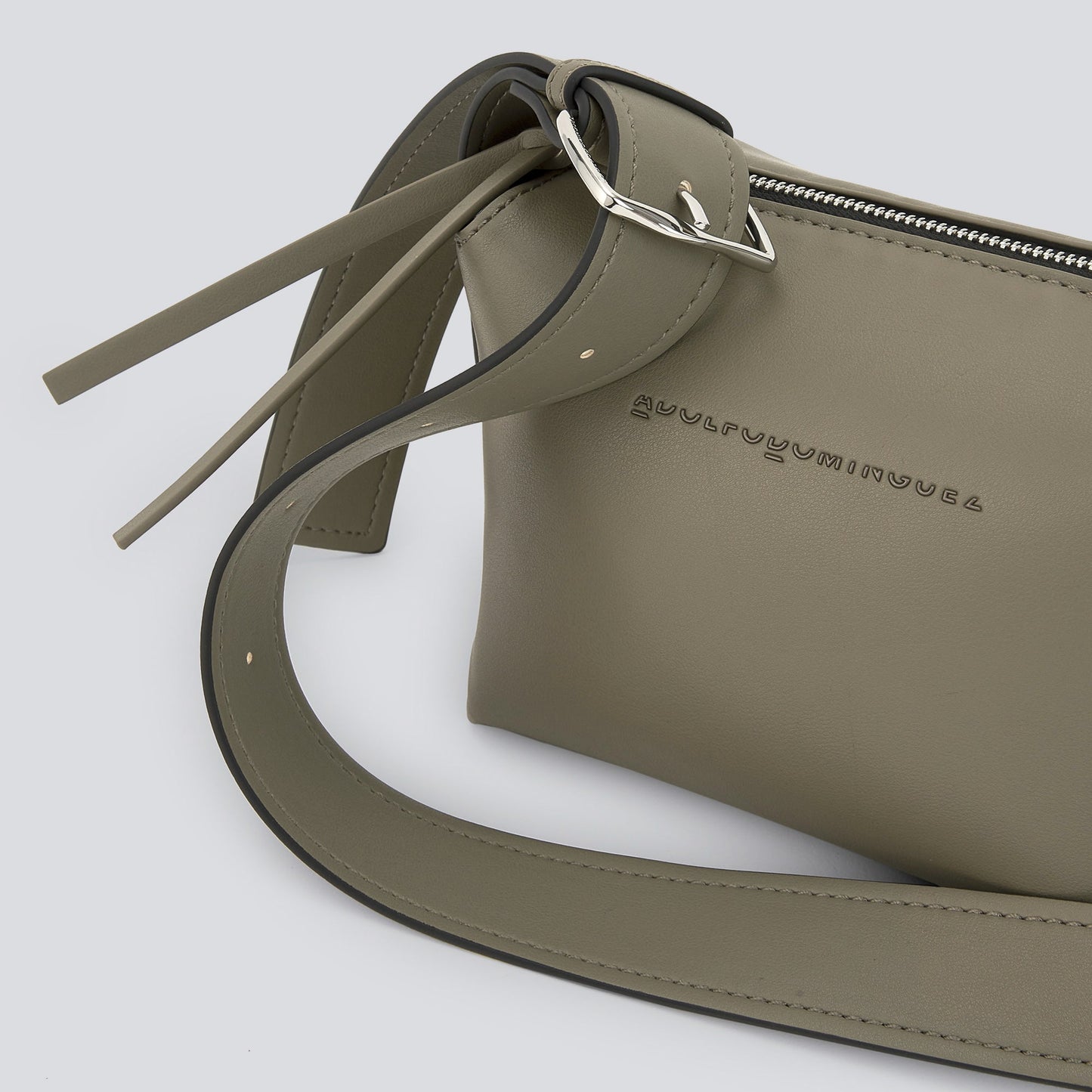 Green/Grey Small Leather-Non-Leather Crossbody