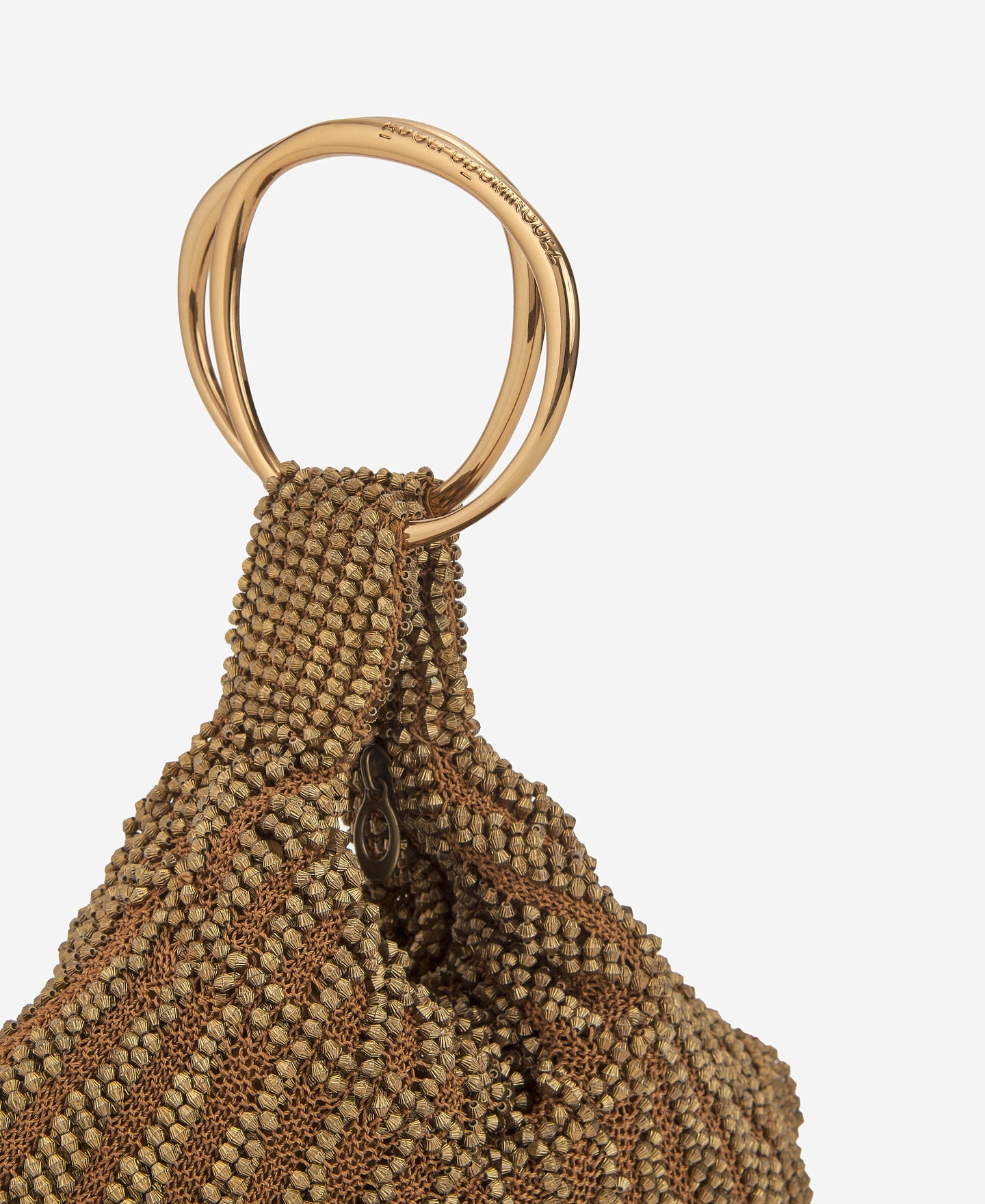 Old Gold Knitted Tricot Clutch