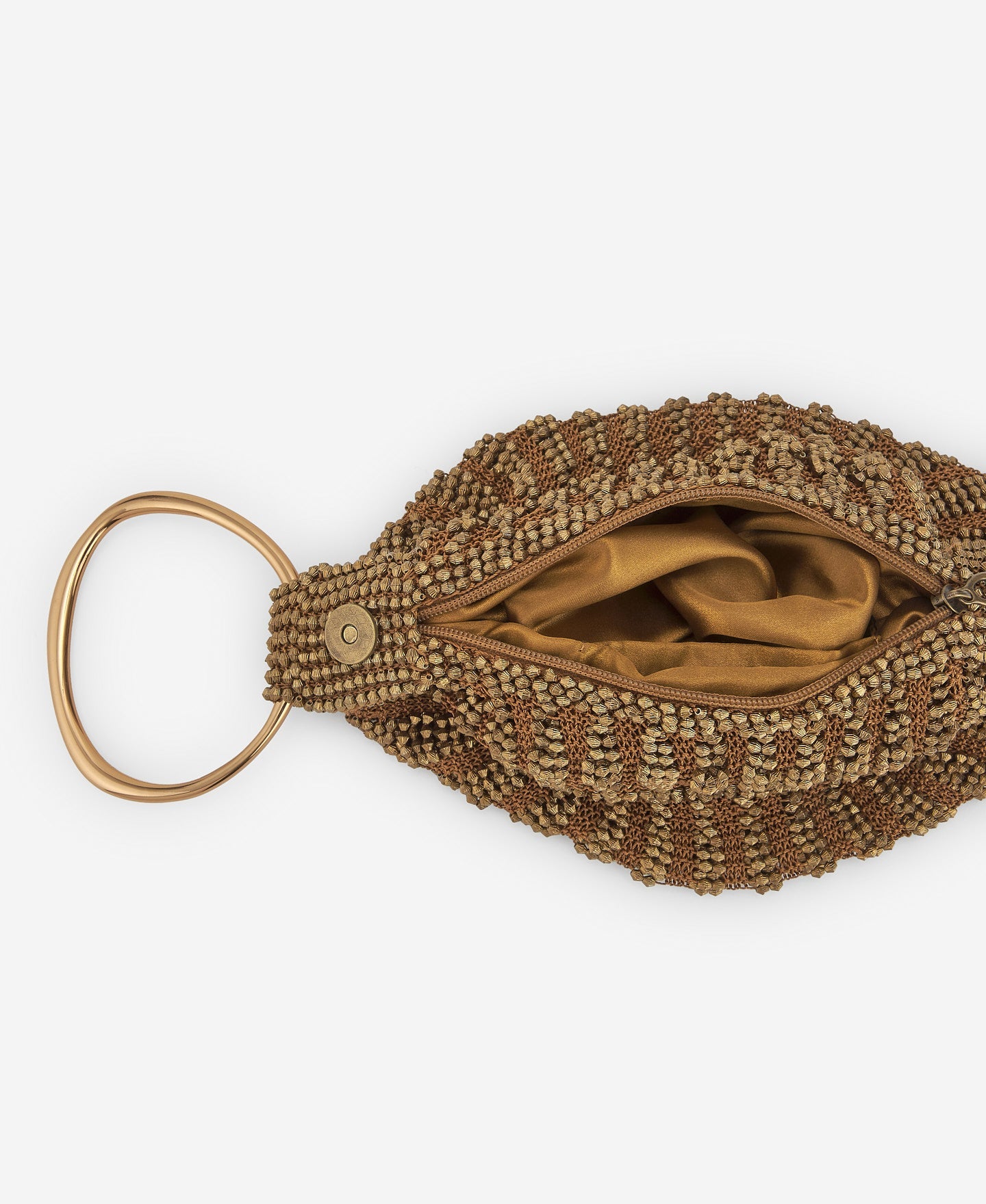 Old Gold Knitted Tricot Clutch