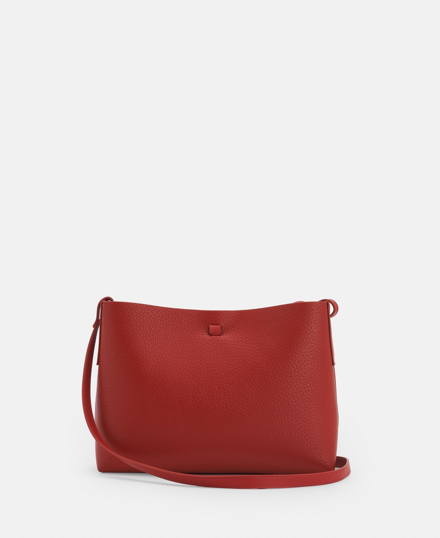 Brick Red Recycled Material Medium Shoulder Bag
