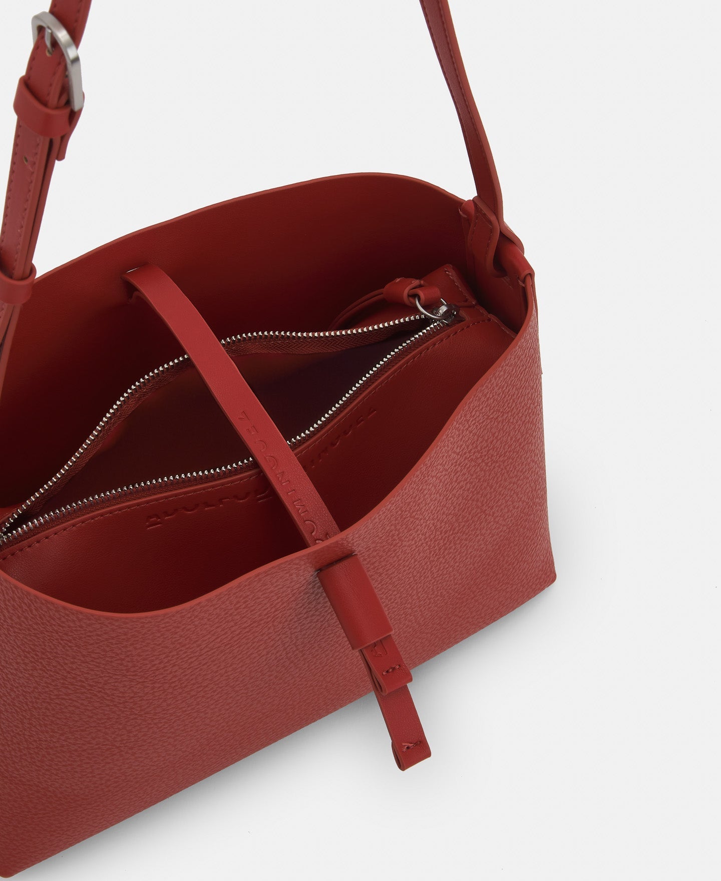 Brick Red Recycled Material Medium Shoulder Bag